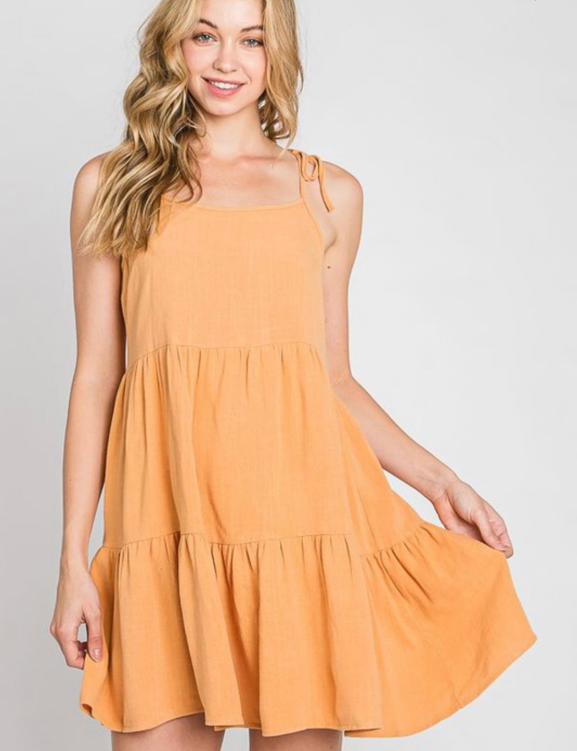 Peach Bellini Babydoll Dress
