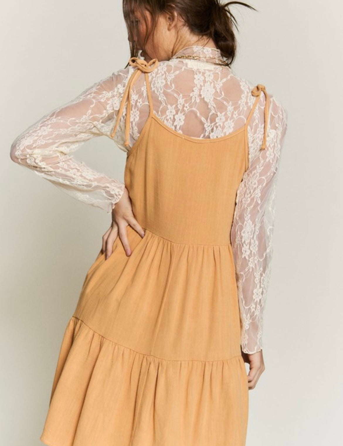 Peach Bellini Babydoll Dress